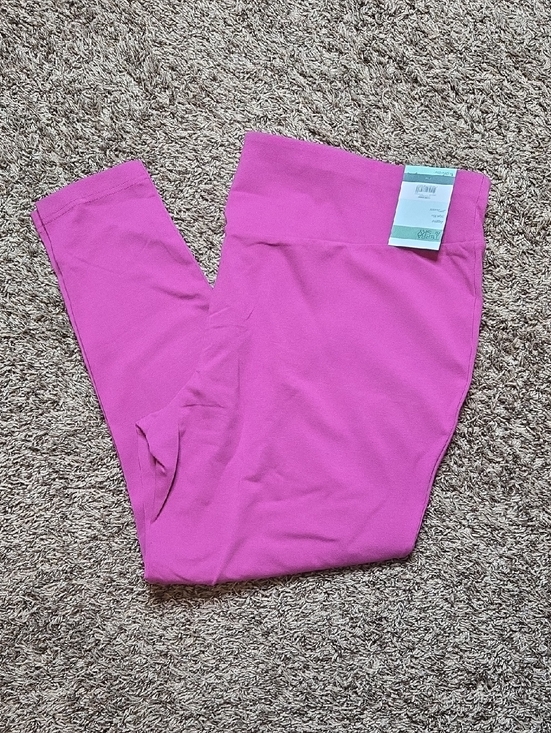 Terra & Sky Pants - Terra & Sky High Rise 27" Inseam Meadow Mauve 3X Plus Size Leggings Pants